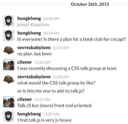 Original slack chat