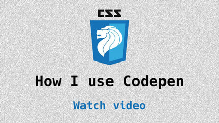 Link to using CodePen video
