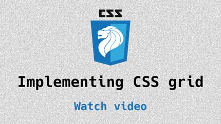 Link to implementing CSS grid video