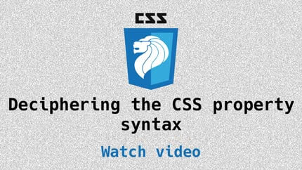 Link to CSS syntax video