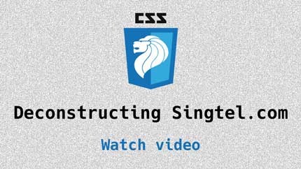 Link to deconstructing Singtel.com video