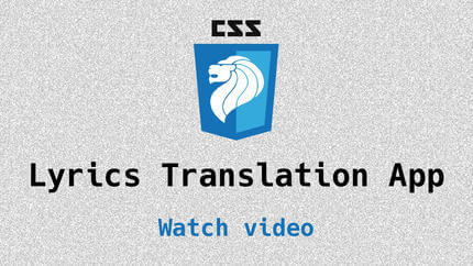 Link to building a lyric translation app video