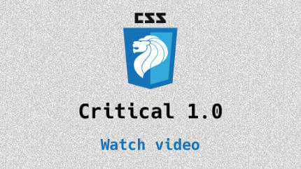 Link to Critical 1.0 video