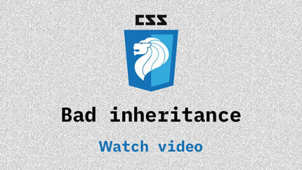 Link to Bad inheritance video