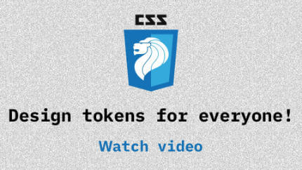 Link to Design tokens for everyone! video