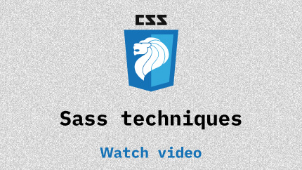 Link to Sass techniques video
