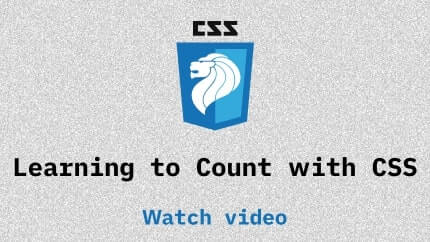 Link to Learning to Count with CSS video