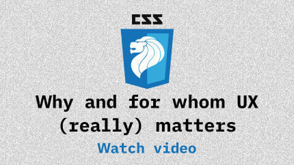 Link to Why and for whom UX (really) matters video