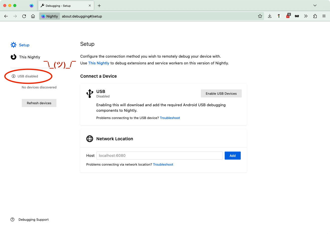 Developer settings on Android for Chrome